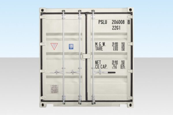 Contentor Marítimo de 20 Pés (Uma Viagem) Branco (RAL 9003)