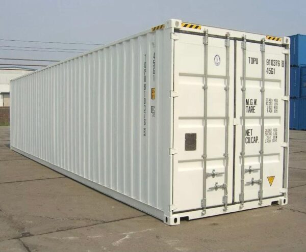 Contentor de transporte Hc branco de 40 pés