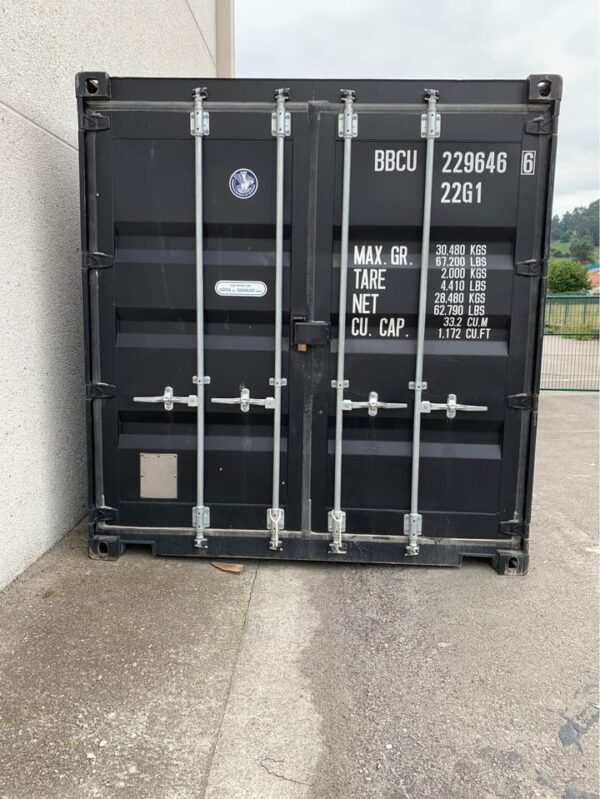 Contentor de autoatendimento preto de 20 pés