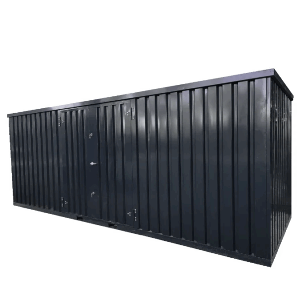 Contêiner preto adunável 6 x 2 metros – com porta dupla na lateral 6 metros